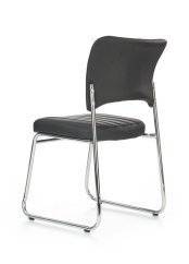 Konferenční židle RAPID – kov, ekokůže, černá Halmar