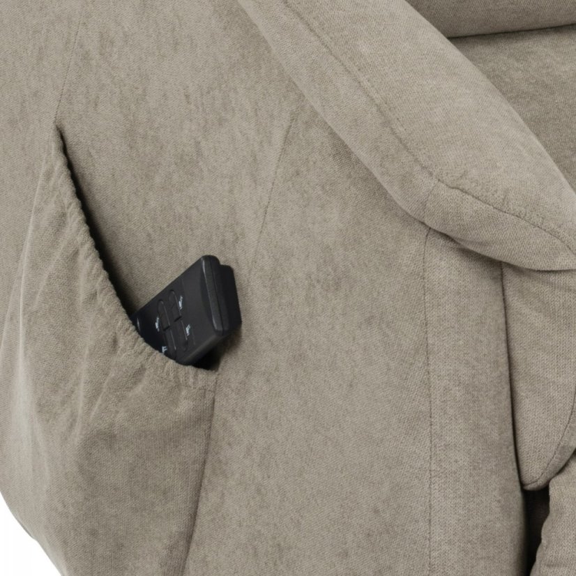 Relaxačné TV kreslo VINCENT s elektrickým polohovaním — cappuccina, 2 motory, nosnosť 140 kg