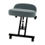 Ergonomická kľačka KILIAN – svetlosivá/čierna, látkový povrch