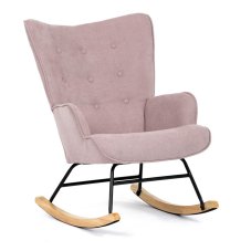 Houpací křeslo SIMLI - látka, růžová Autronic