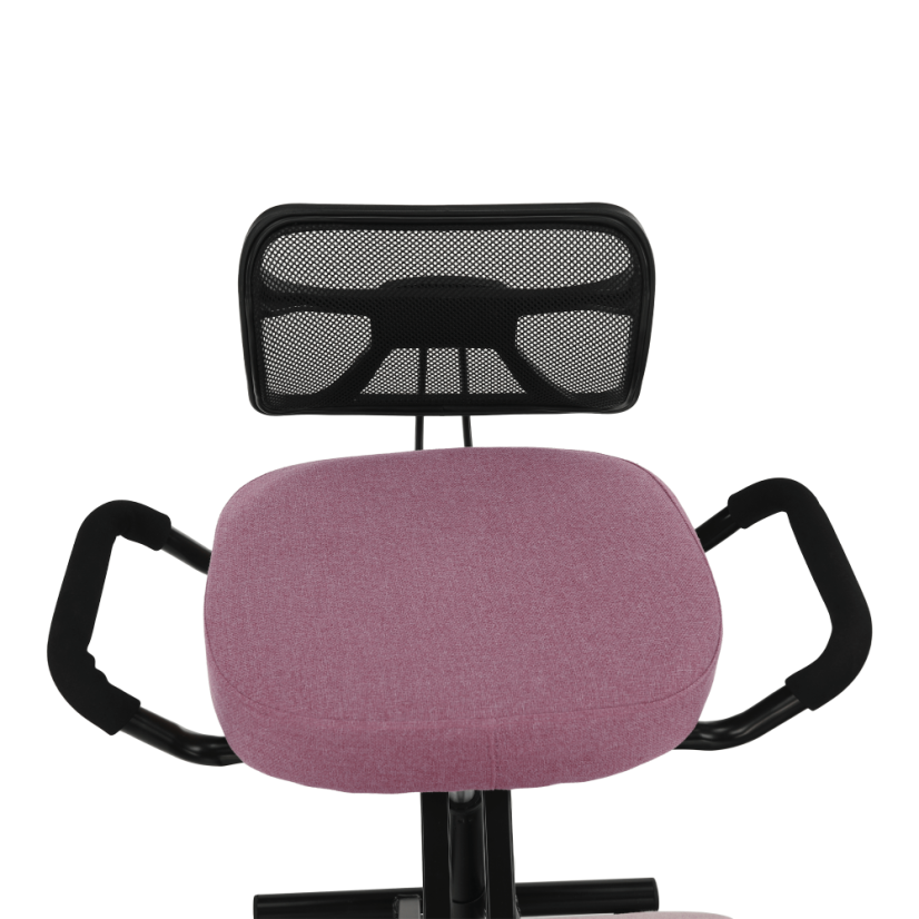 Ergonomická kľakačka RUFUS – ružová/čierna z kovu