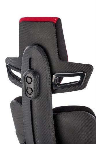 Herní židle NITRO 2 — látka, černá / červená