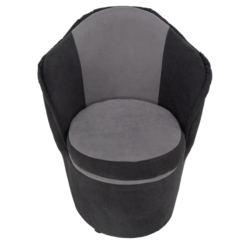 Designové křeslo PERSI s úložným prostorem — látka, šedá Kondela