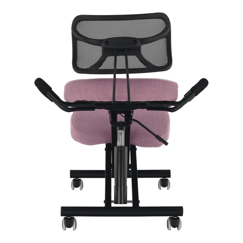 Ergonomická kľakačka RUFUS – ružová/čierna z kovu
