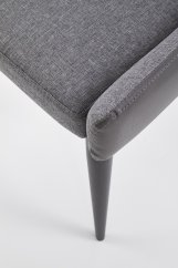 Jídelní křesílko JERG – látka, ekokůže, šedá Halmar