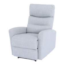 Relaxační TV křeslo SILAS — výsuvná podnožka, šedá látka, nosnost 150 kg Kondela