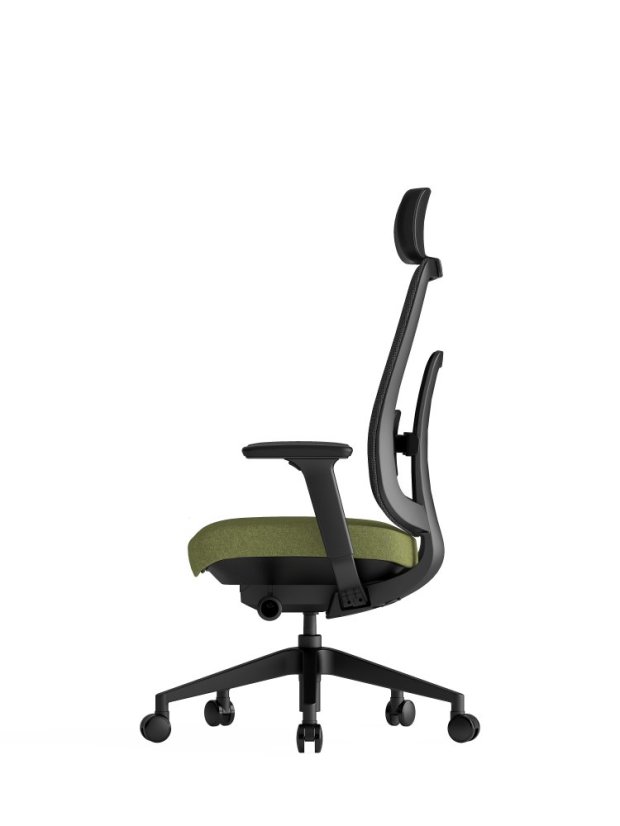 Ergonomická kancelárska stolička K42 SP – sieť/čalúnená, zelená