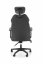 Herná stolička CHRONO – plast, ekokoža, látka, šedá