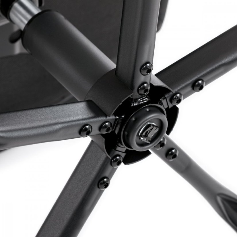 Kancelářské křeslo HOLMES — kov, ekokůže, černá Autronic