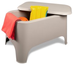 PETRA plastový stůl+box - šedá