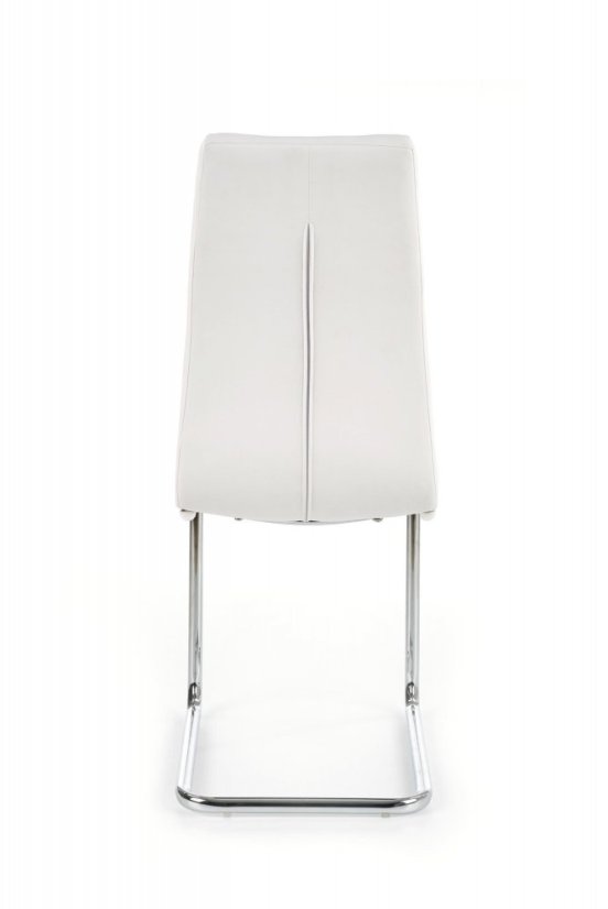 Jedálenská stolička POLY – kov, eko koža biela