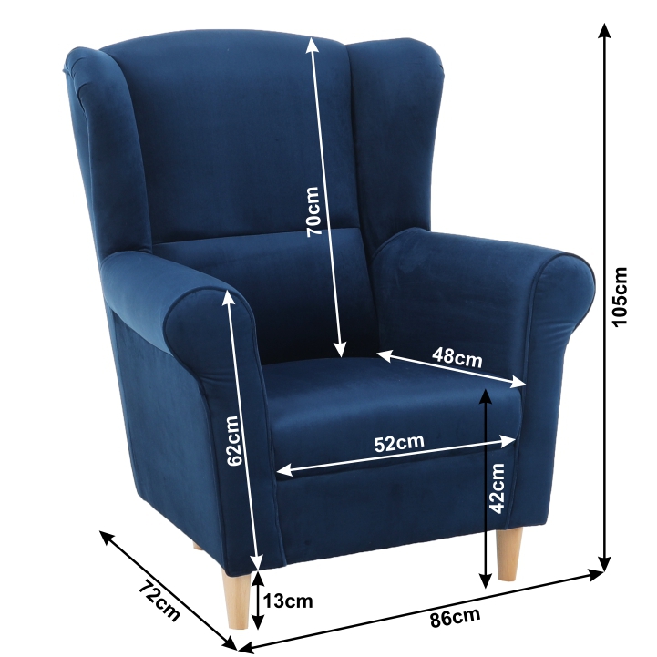 Křeslo ušák CHARLOT — látka, více variant Kondela