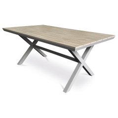 Zahradní stůl DURA – 180x100, polywood, světlý dub, hliník, Autronic