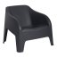 PETRA ARMCHAIR plastové křeslo - grafit (lehce poškrábané)