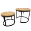 Set konferenčních stolků OREO — zlatý dub / černá Halmar