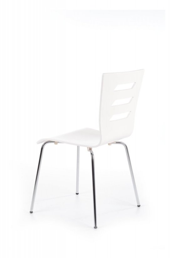 Stolička NIRA - kov, preglejka, biela