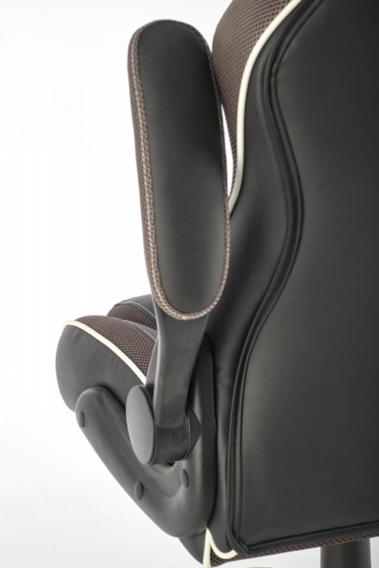 Kancelářské křeslo HAMLET — ekokůže, černá / šedá Halmar