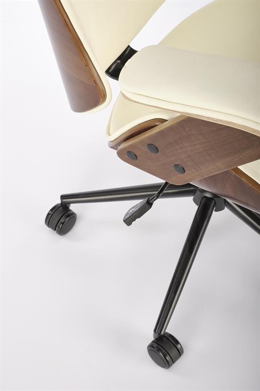 Kancelárske kreslo IGNAZIO – orech, ekokoža béžová