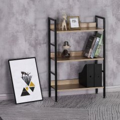 Regál ESTILO I — čierna / dekor dub