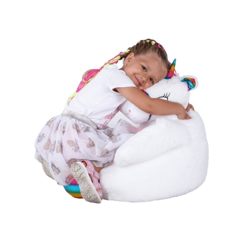 Sedací vak BUFEL - 50x45, látka, biela