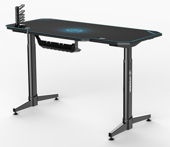 Herní elektricky výškově nastavitelný stůl ULTRADESK LEVEL BLUE – 140x70cm
