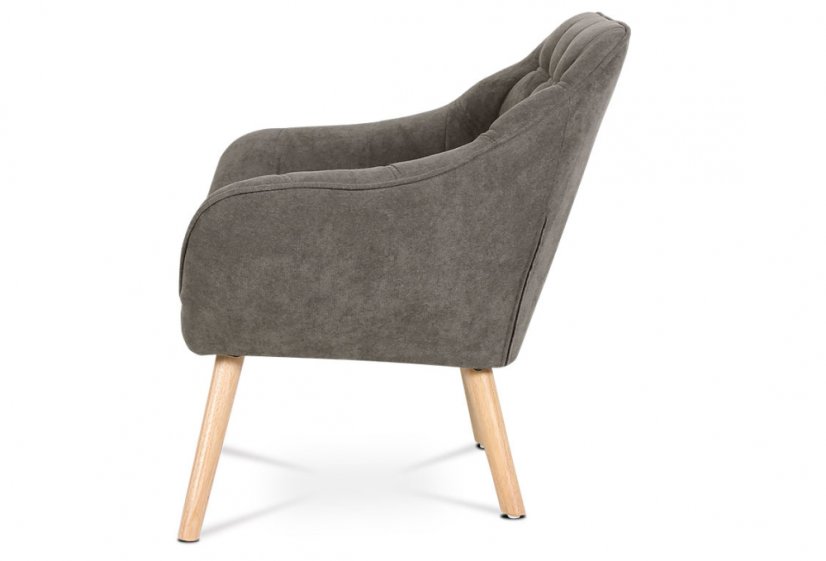 Relaxační křeslo YSTAD — masiv, látka lanýžová, nosnost 130 kg Autronic