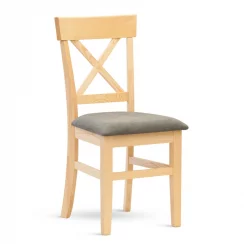 Jídelní židle PINO X – borovice, čalouněný sedák, více barev