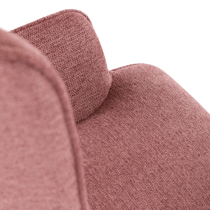 Luxusní relaxační křeslo NUVOLA s taburetem –  vodoodpudivá, sametová, růžová látka Autronic