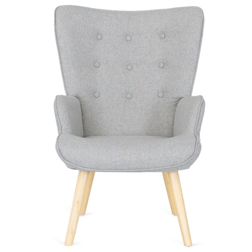 Elegantné šedé kreslo LOZANO 2 pre moderné interiéry