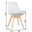 Jedálenská stolička DAMARA – drevo, plast, látka, viac farieb