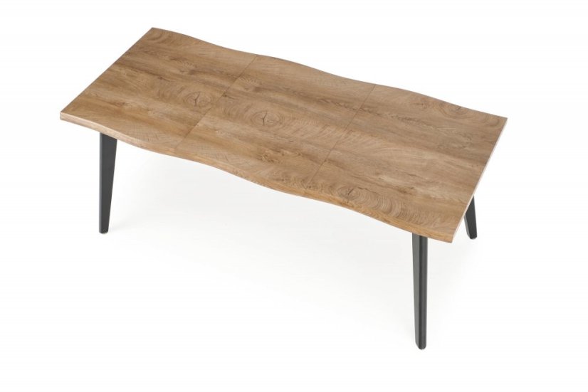 Rozkládací jídelní stůl DICKSON 2 — 150x90 (+60cm), masiv, přírodní Halmar