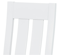 Jídelní dřevěná židle DADO – masiv buk, bílá, hnědý potah Autronic