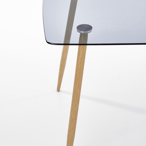 Jídelní stůl NEXT –⁠ 130x80x75, medový dub, sklo
