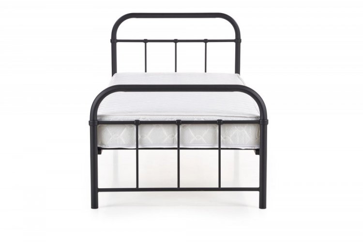 Jednolůžková postel LINDA –⁠ 90x200, kov, černá