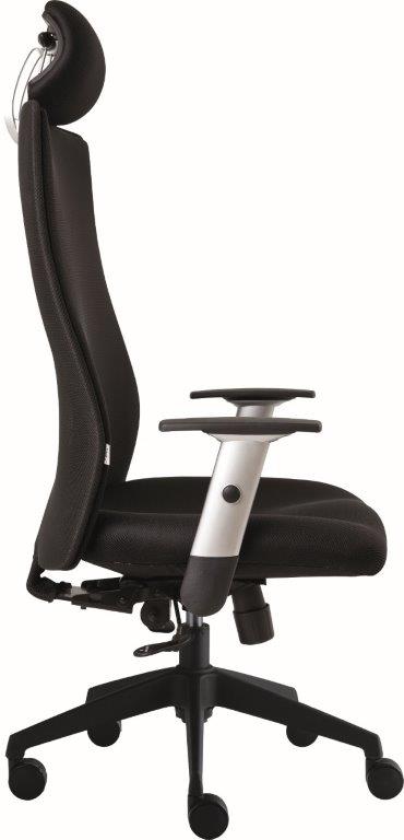 Kancelárska otočná stolička LEXA - sieťovina, čierna