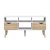 TV stolek OSLO — 117,1x39,10x56,90, dub sonoma, bílá