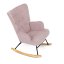 Houpací křeslo SIMLI - látka, růžová Autronic