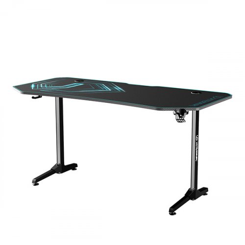 Herní stůl ULTRADESK FRAG XXL BLUE – černá/modrá, 160x75 cm