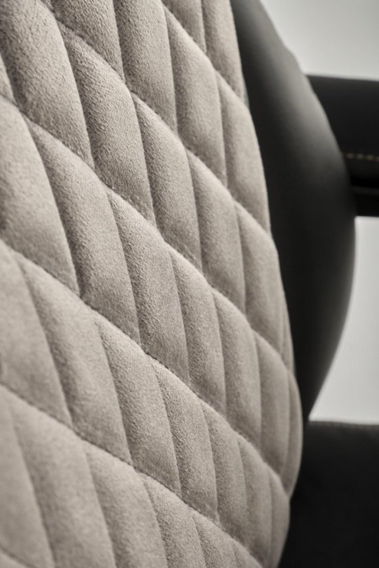 Kancelárske kreslo GANDALF — ekokoža, čierna / šedá