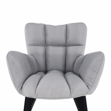 Designové křeslo FONDAR —masiv, látka, šedá Kondela