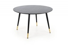 Jídelní kulatý stůl EMBOS — průměr 120 cm, černá