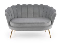 Designová pohovka AMORINITO — kov, šedá látka, nosnost 200 kg Halmar