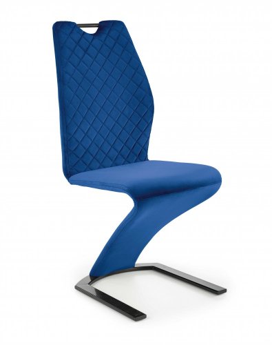 Jídelní židle GERDA – samet, modrá
