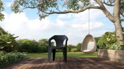 MARINA plastové křeslo - grafit