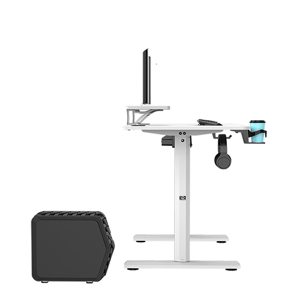 Elektricky výškově nastavitelný stůl HIGHLANDER - 120 cm, bílá