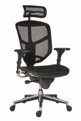 Kancelárska ergonomická stolička Antares ENJOY — čierna, nosnosť 130 kg