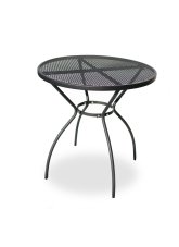 Zahradní kulatý stůl ANTILA — kov, černá, průměr 70 cm