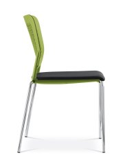 Konferenční židle TIME 171-N4 – šedý plast, čalouněný sedák, více barev, LD Seating