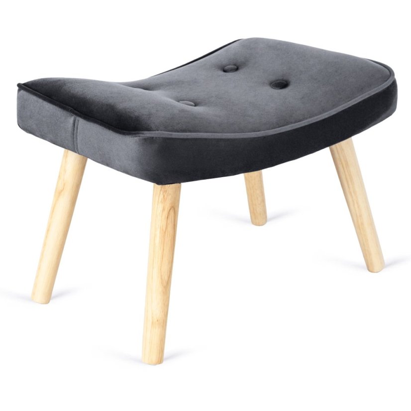 Luxusné šedé zamatové kreslo LOZANO – komfort a štýl v jednom