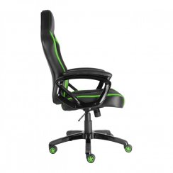 Herní židle A-RACER Q11 –⁠ PU kůže, černá/zelená